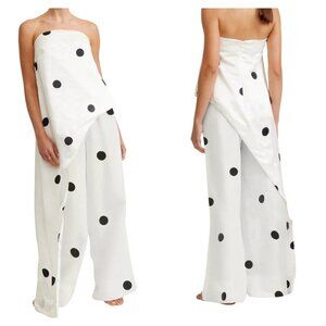 Aston Studio Eddy Pant Milk/Nero Dot NWT Size 10 $350